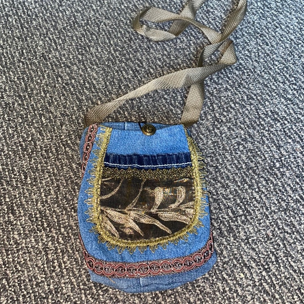 Small Bohemian Handmade Denim Bag